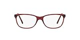 Ralph Lauren Women's RL6135 Rectangular Prescription Eyewear Frames, Shiny Transparent Burgundy/Demo Lens, 54 mm