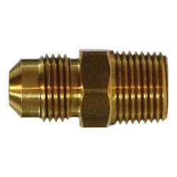 10257 Adapter, 1/4 in Male Flared x 3/8 in Male NPTF, Brass (4 Pack)