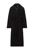 HALLHUBER Langer Wollmantel aus mulesing-freiem Schurwolle-Mix gerade geschnitten Black, 36