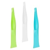 3 Pezzi Raschietto Pulizia Cucina a Doppia Testa in Plastica | Impugnatura Ergonomica, Curva Liscia Scanalatura, per Giunti del Lavello e Barattoli