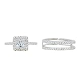 Yowablo Kreative Frauen Set Zirkonring Zweiteiliger kreativer Verlobungsring Set Hand Mode Prinzessin Verlobungsring Rings Workout