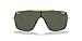Ray-Ban Unisex RB3697 Wings II Square Sunglasses, Gold/Dark Green, 35 mm