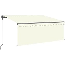 Precio Persianas Aluminio Motorizadas Deufre Toldos Exterior Terraza,Toldo Completo,Toldos Electricos,Toldo Motorizado con Persiana, Estructura de Aluminio.,Regulable en inclinación,Toldo terraza, Jardin, Balcon,3 x 2,5 m Crema