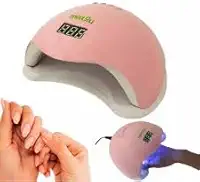 Cabine LED/UV Profissional Bivolt – Seca Esmalte em Gel com Rapidez | Cor Rosa Elegante