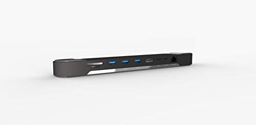 Up To 40% OFF Laptop Holders with 9 in 1 Multi-Function Horizontal Docking Station with HDMI, RJ451, SD Card/Micro SD Card Reader (Black)