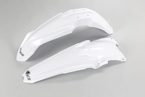 Kit Fender blanc UFO PLAST de fabrication italienne pour Yamaha YZF 450 2010