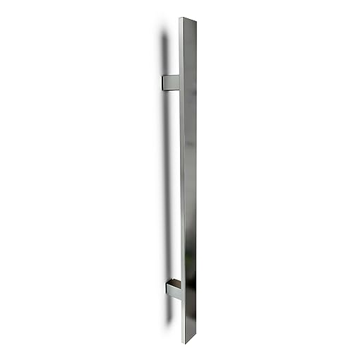 oppali Brushed Stainless Steel Square Rectangle Entrance Door Pull Handle Art.540 | Rectangle T-Bar | 120cm Total Length oppali Brushed Stainless Steel Square Rectangle Entrance Door Pull Handle Art.540 | Rectangle T-Bar | 120cm Total Length