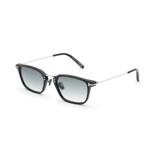 [Tom Ford] トムフォード サングラス FT1042D-01B 52サイズ ブラック/シルバー グレーグラデーションレンズ アジアンフィット メンズ レディース スクエア [並行輸入品]