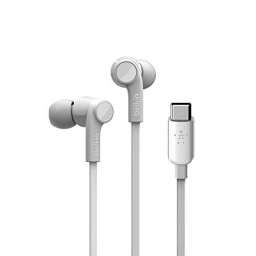 Image of Belkin Rockstar Earphones with USB-C Connector for Samsung Galaxy Note10, Note10+, S10, S10+, S10e, Google Pixel 3, 3XL, iPad Pro, Oculus Quest 2 and Others (USB-C In-Ear Earphones)