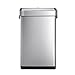 EKO Deluxe Mirage-T 50 Liter / 13.2 Gallon Touchless Rectangular Motion Sensor Trash Can, Matte Stainless Steel Finish