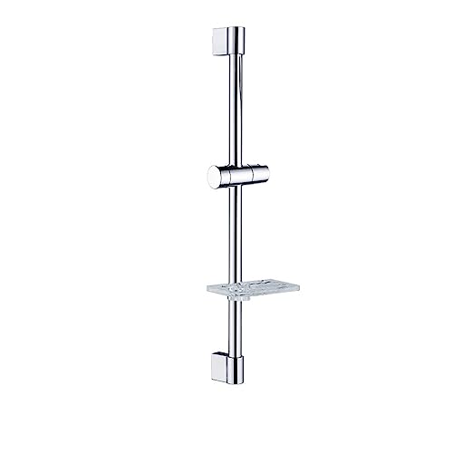Barre coulissante de douche kit support chromé avec pomme de douche à main