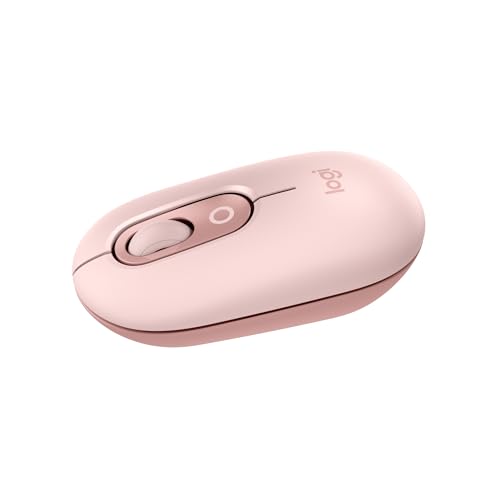 Logitech POP Mouse, Compact and Portable Wireless Bluetooth Mouse with Programmable Buttons and Quiet Clicks, Easy-Switch Between up to 3 Devices, Laptop, Tablet, PC - Rose by Logitech - Used condition - CA$29.25