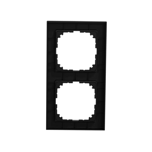 Schneider Electric Merten M-Pure-Rahmen, 2-fach, IP20, IK03, schwarz matt, Artikelnummer MEG4020-3603