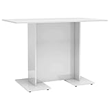 Farbe: Hochglanz-Weiß; Material: Spanplatte; Abmessungen: 110 x 60 x 75 cm (L x B x H)