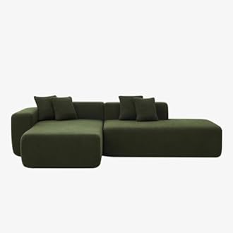 2 - Piece L-Shaped Upholstered Sectional Green