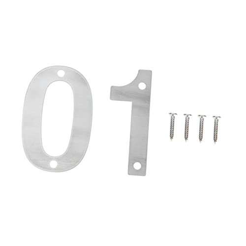 HOMSFOU 1set Stainless Steel House for Mailbox Address Sign Durable and Weatherproof Door Plaque for Homes Apartments and Offices Finish