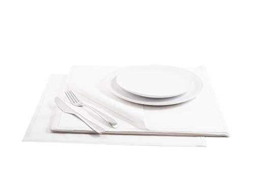 Servilletas de tela blancas 100% algodón, 25 unidades miniatura 1