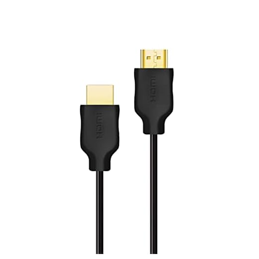 PHILIPS SWV5510 4K UHD HDMI Cable - 60Hz, 3D Video, Ethernet, ARC, 32 AWG, 18 Gbps Data Transfer, 32-Ch Audio, 24K Gold Plated - 1.5m: Enhance Your Entertainment with 4K UHD Video and Immersive Sound