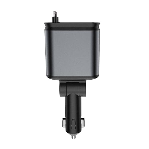 Cargador de coche 66W elegante con acabado Starlight retráctil