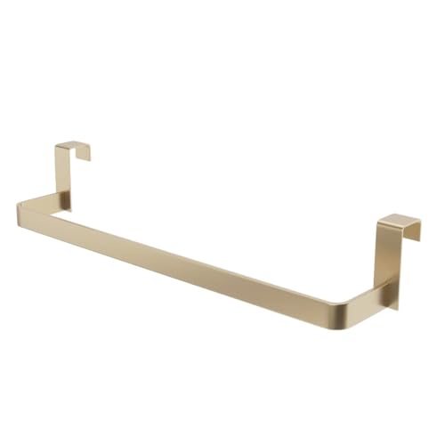 Mice- Toallero de Barra para Mueble, Toallero de Acero Inoxidable - Resistente a Arañazos y Vapor - Sin taladros para Mueble - 36 cm (Oro Cepillado)
