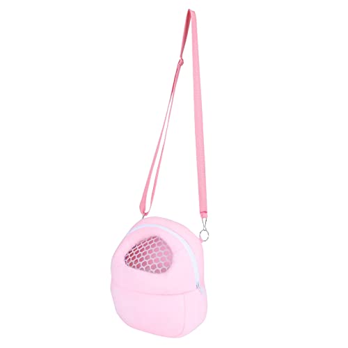 Mochila Pequena para Animais de Estimação, Coral de Veludo Branco para Transportar Esquilos de Rato