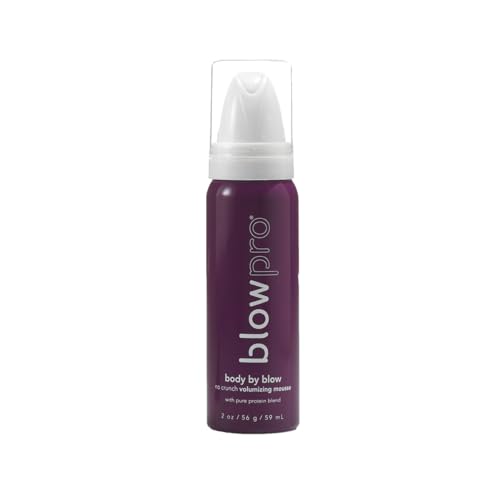 blowpro Body By Blow No Crunch Volumizing Mousse – Hair Thickening Texturizing Spray Foam for Thicker, Fuller, Textured & Weightless Hair - No Oily or Greasy Residue (2 Ounce)