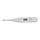 TFA Dostmann Elektronisches Fieberthermometer, 15.2008, mit Signalton, Messwertespeicher, mit Kunststoffhülle, weiß, (L) 19 x (B) 10 x (H) 128 mm