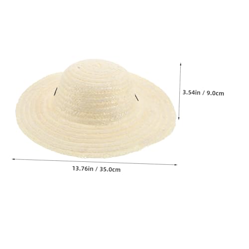 Wheat Straw Sun Hat for Crafting and Painting Chin Strap for Beach and Outdoor Activities Protection Beige2