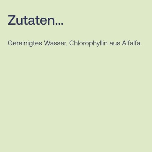 effective nature - Liquid Chlorophyll Tropfen aus Alfalfa - 50 ml - Ohne Konservierungsstoffe - Besonders Natürliches, Flüssiges Chlorophyll