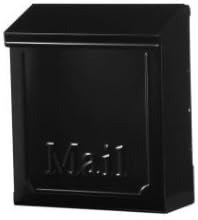 Locking Mailbox Wall-Mounted Durable Galvanized Steel in Black Powder Coat Finish