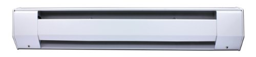 KING 8K2420BW K Series Baseboard Heater, 8' / 2000-1500W / 240-208V, Bright White