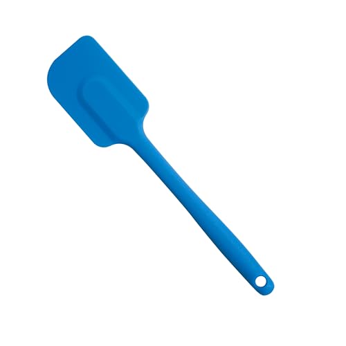 MASTRAD - All Silicone Spatula - Patisserie, Desserts, Icing - One Piece - Won't Scratch Pans - Blue