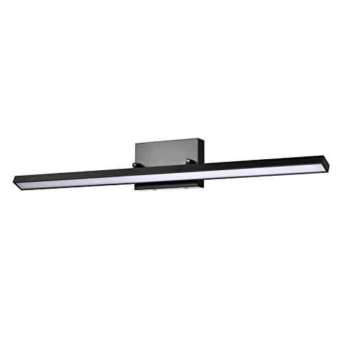 Image of 34-Inch Black Modern Adjustable Vanity Light, LED Bathroom Light Fixtures, Vertical or Horizontal Wall Sconce, 23W 3000K 4000K 5000K Switchable 90CRI Over Mirror Rotatable Bath Bar