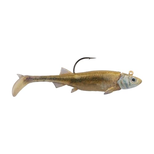 Berkley PowerBait Pre-Rigged Minnotator Fishing Bait Golden Shiner 2 in Irresistible Scent & Flavor Realistic Profile Ready-to-Fish Ideal for Bass Crappie Pike and More