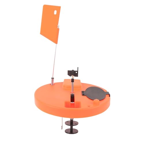 Luocute Ice Fishing Tip Up, Anti Freeze Portable Fishing Tackle Tool with Stainless Steel Spindle, Fishing Tool with Flag Pole for Winter Fishing, Bright Orange Red Color