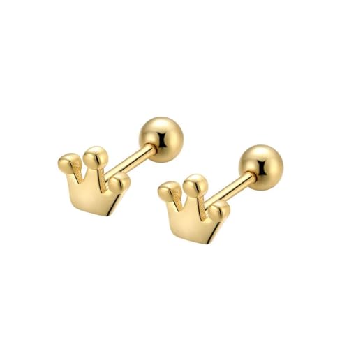 Boucles d'oreilles en couronne de style princier pour femmes élégantes et mariées