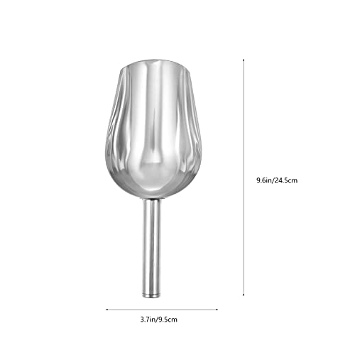 DOITOOL Lebensmittelschaufel Getreideschaufel Eiswürfelschaufel Edelstahl Eiswürfel Futterschaufel 3 Stück 10 Zoll Küche Schaufel für Kaffee Süßigkeiten Mehl Popcorn Pommes Frites Snack Gewürze - Image 3