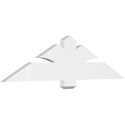 Ekena Millwork GBP060X15X0206RED00 Redmond Architectural Grade PVC Gable Brackets 60"W x 15"H x 2"D x 6"F, 6/12 Pitch