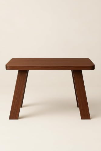 Image of SBF Furniture Mini Flower Side Table, 30 cm, Matte Finish, Modern Minimalist Design, 3 Angled Legs (4P Brown Stool)