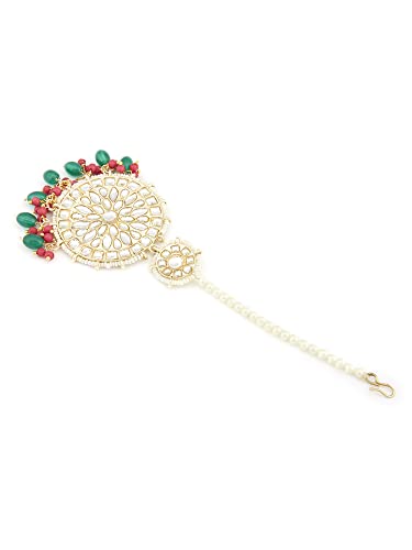 Cluster Beads Drop Bridal Maangtikka for Women