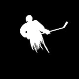 WLHAL Auto Aufkleber,11,6 cm x 9,3 cm Eishockeyspieler Sportwagenaufkleber