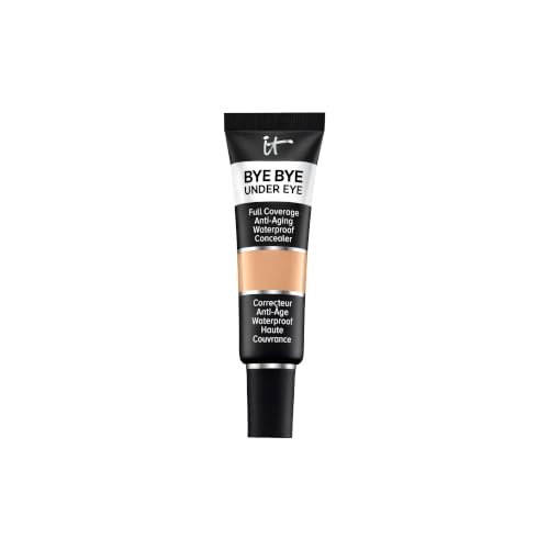 IT Cosmetics Bye Bye Under Eye Concealer, 12 ml, Hochpigmentiert, Hautglättend und feuchtigkeitsspendend, Für ein natürliches Finish, Wasserfest und nicht krümelnd, Farbton Medium Natural 25.0