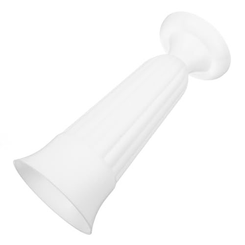 Yardenfun Vase Funéraire en Polypropylène Blanc Socle Vase Commémoratif Résistant aux Intempéries pour Tombes Pot de Fleurs de Cimetière Solide Décoration Funéraire Extérieure