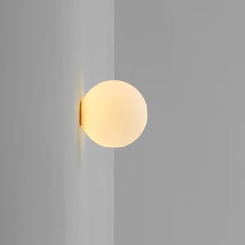 Lámpara de pared de vidrio redonda moderna con luces burbuja para dormitorio 6