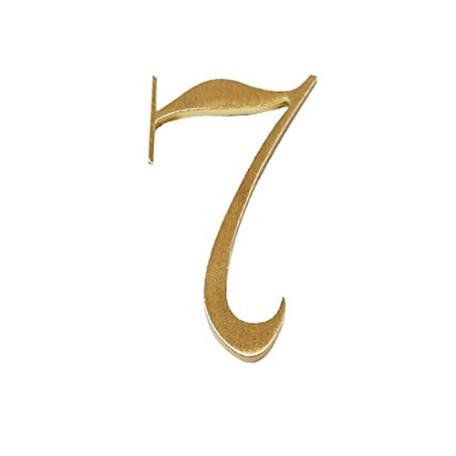 Numéro de porte 7 en laiton 5cm pour signalétique de maison et bureau