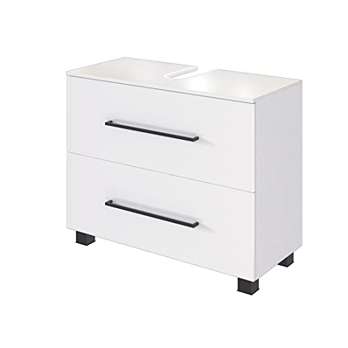 Waschbeckenunterschrank Dusan, 70 cm, 1 Schublade & 1 Tür, Weiß