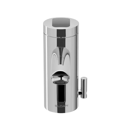 Sloan Optima EAF-275 Sensor Activated Solar Touch-Free, Commercial Grade with Mounting Hardware - 0.5GPM Solar Powered, Deck-Mounted Mid Body, Polished Chrome Finish, 3335017