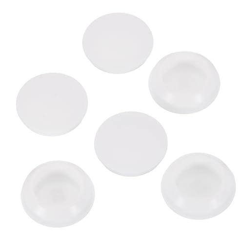 Image of uxcell 12 Pcs Silicone Plugs, Rubber Round Snap in Locking Hole Plugs for 22-24mm Hole, Hole Stoppers Waterproof Hole Plug for Metal Tube, Furniture End Caps Inserts, White
