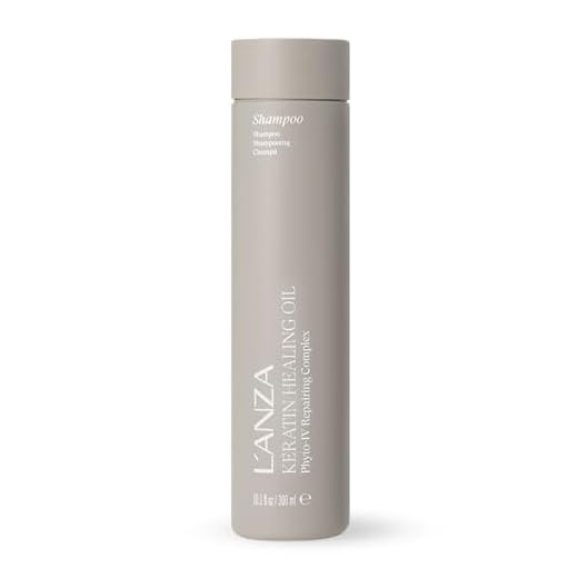 L'ANZA Keratin Healing Oil Lustrous Shampoo for Damaged Hair, Nourishes, Repairs, and Boosts Hair Shine and Strength for a Perfect Silky Look, Sulfate-free, Paraben-free, Gluten-free (10.1 Fl Oz)