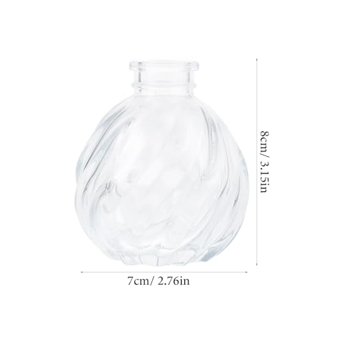Jarrón de vidrio transparente pack 5 floreros creativos para decoración de mesa 7